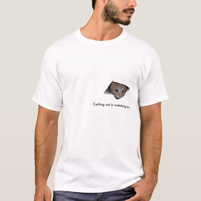 Ceiling cat is watching you T-Shirt (Front)