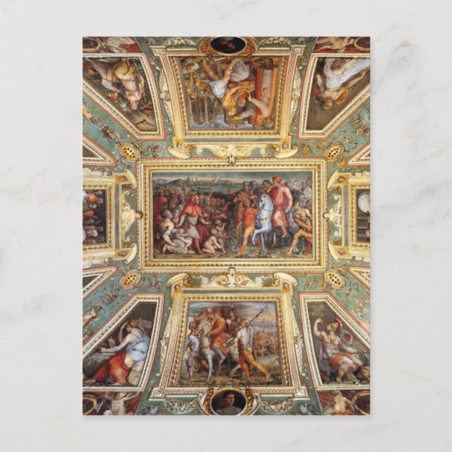 Ceiling decoration Palazzo Vecchio Florence Giorgi Postcard (Front)