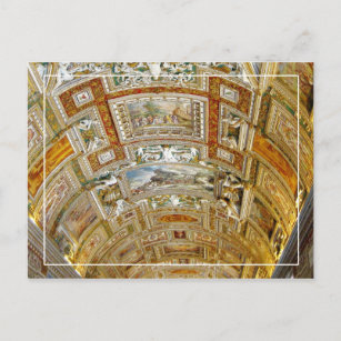Ceiling in The Gallery of Maps, Vatican Museums Postcard