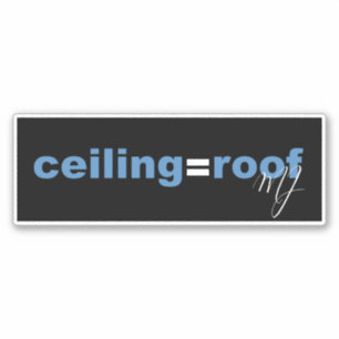 Ceiling = Roof MJ (Carolina Blue & White)