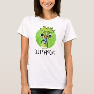 Cel-lery Phone Funny Celery Veggie Pun  T-Shirt