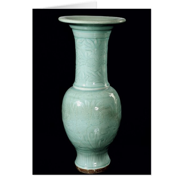 Celadon glazed vase, Yuan Dynasty (Front)