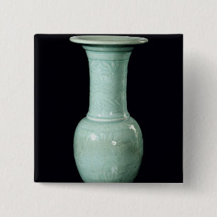 Celadon glazed vase, Yuan Dynasty 15 Cm Square Badge