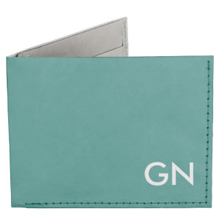 Celadon Green Monogrammed Billfold Wallet