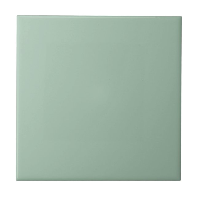 Celadon Green Plain Solid Colour Ceramic Tile (Front)