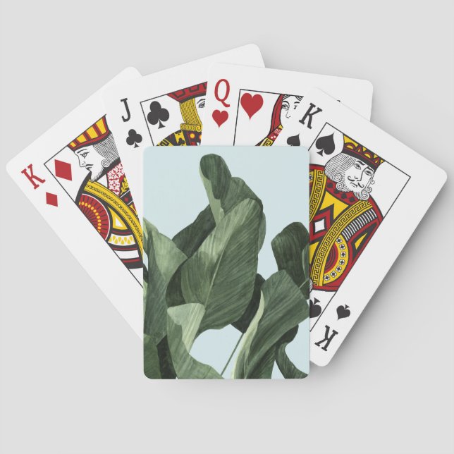 Celadon Palms Playing Cards (Back)