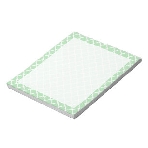 Celadon Quatrefoil Notepad