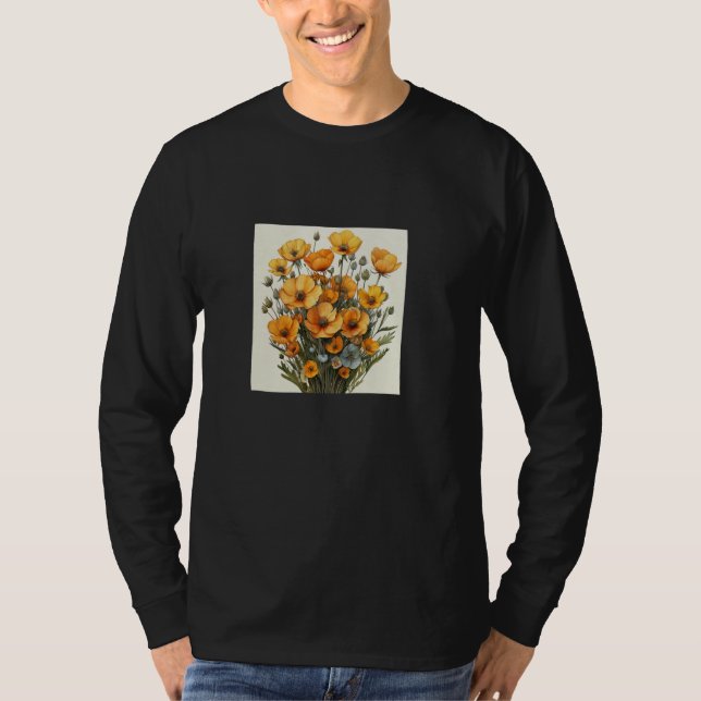 Celandine Bouquet Floral Pastel Colours Graphic T-Shirt (Front)