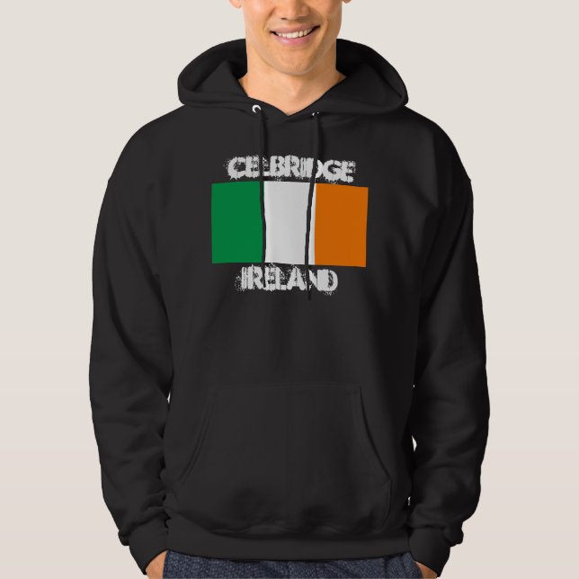 Celbridge, Ireland with Irish flag Hoodie (Front)