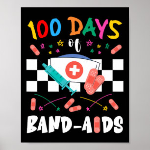 Celebrate 100 Days Of School With Ndage-themed Fir Poster