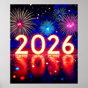Celebrate 2026: Bright Future Spark Design  Poster