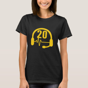 Celebrate 20 Years Being A 911 Dispatcher Thin Gol T-Shirt