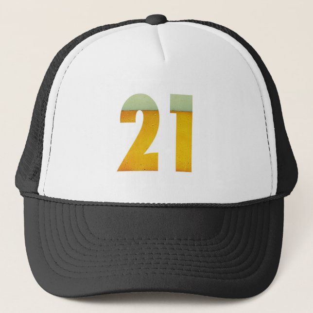 Celebrate 21st Birthday Trucker Hat (Front)