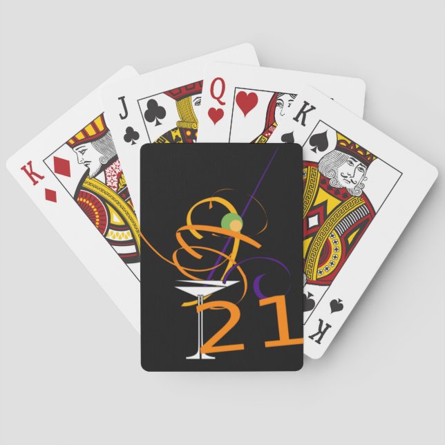 Celebrate 21ST Cocktail Playing Cards (Back)