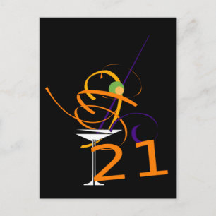 Celebrate 21ST Cocktail Postcard