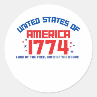 Celebrate  250th us independence patriotic July 4 Classic Round Sticker