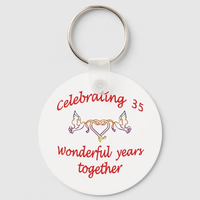 CELEBRATE 35 YEARS TOGETHER KEY RING (Front)