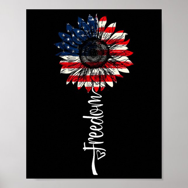 Celebrate 4th July Independence Day American Flag  Poster (Front)