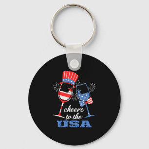 Celebrate 4th of july america independence usa key ring