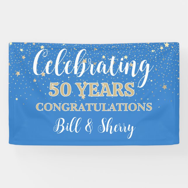 Celebrate 50 Years! CUSTOM anniversary banner (Horizontal)