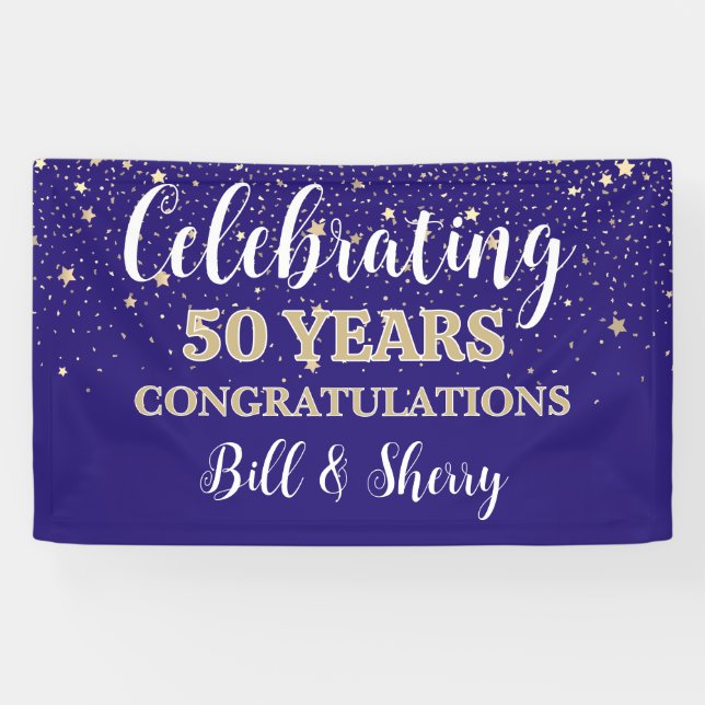 Celebrate 50 Years! CUSTOM anniversary banner (Horizontal)