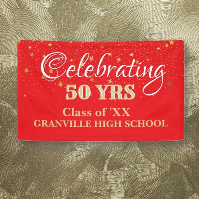 Celebrate 50 Years! CUSTOM Class Reunion banner (Creator Uploaded)