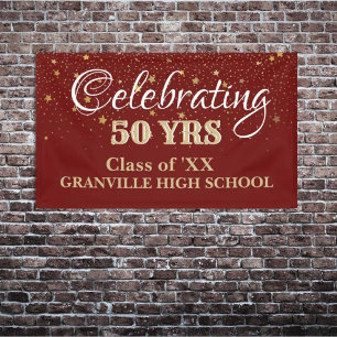 Celebrate 50 Years! CUSTOM Class Reunion banner