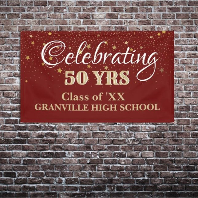 Celebrate 50 Years! CUSTOM Class Reunion banner (Creator Uploaded)