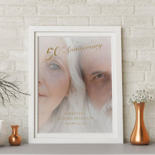 Celebrate 50 Years Personalised Golden Anniversary Canvas Print