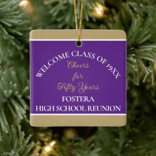 Celebrate! 50th Class Reunion  Ceramic Ornament