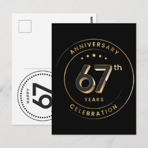 Celebrate 67 Years: Grandpa Grandma Birthday 2026 Postcard