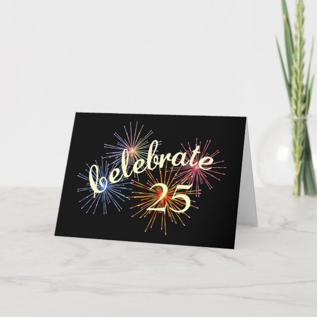 Celebrate a 25th Anniversary Card (Front)