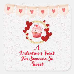 Celebrate A Little Treat for Someone Sweet Gift Square Sticker