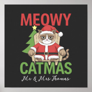 Celebrate a 'Meowy Catmas' The Purrfect Christmas Poster