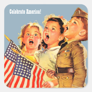 Celebrate America, 4th of July Patriotic Stickers