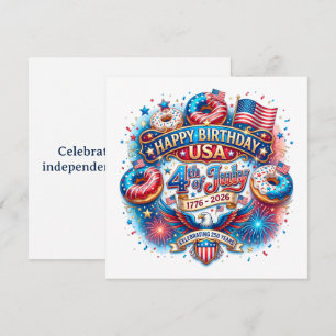 Celebrate America’s 250th birthday with doughnut Holiday Card