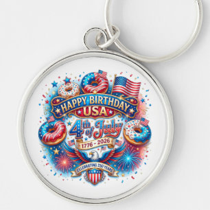 Celebrate America’s 250th birthday with doughnut Key Ring