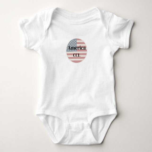 Celebrate America's 250th Anniversary Baby Bodysuit (Front)