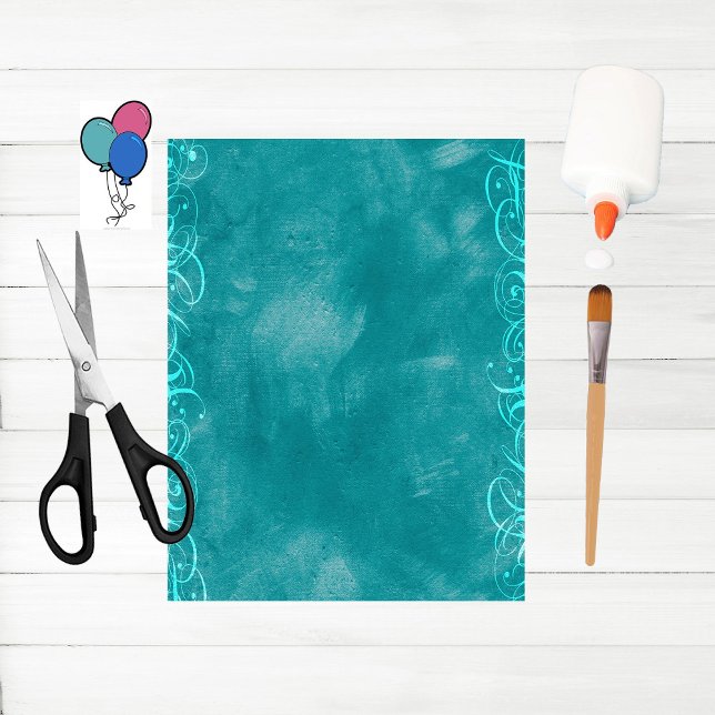 Celebrate Aqua Scrapbook Paper (Creator Uploaded)