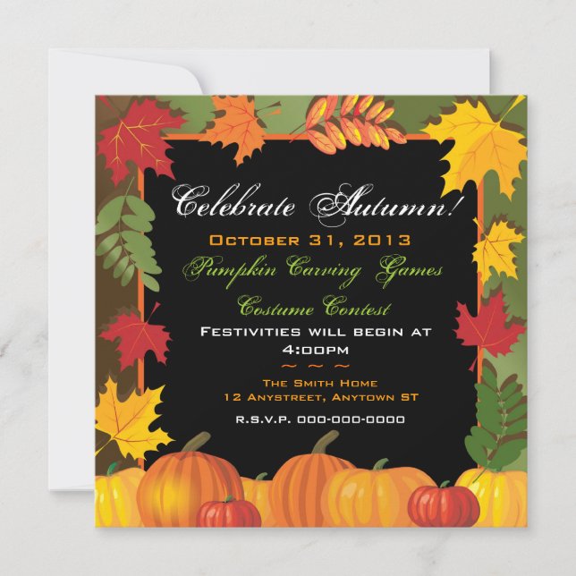 Celebrate Autumn Invitation (Front)