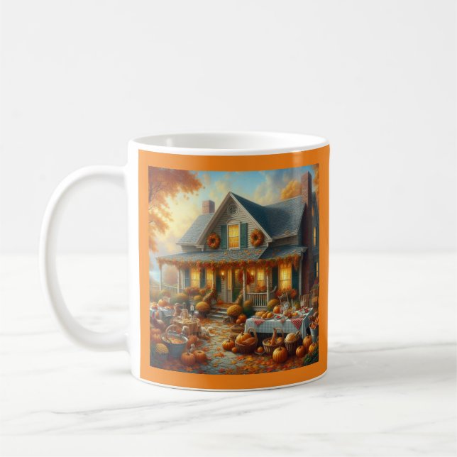 Celebrate Autumn's Bounty with Cosy Charm Coffee Mug (Left)