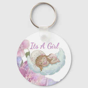 Celebrate Baby Shower Its a girl Key Ring