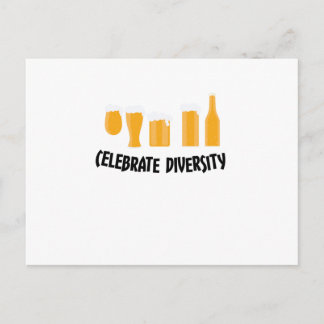 Celebrate Beer Diversity Funny  Drinker Gifts Postcard