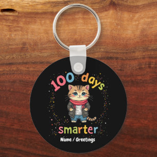 Celebrate Being "100 Days Smarter"  Customisable Key Ring