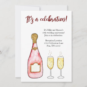 celebrate birthday anniversary champagneInvitation Invitation