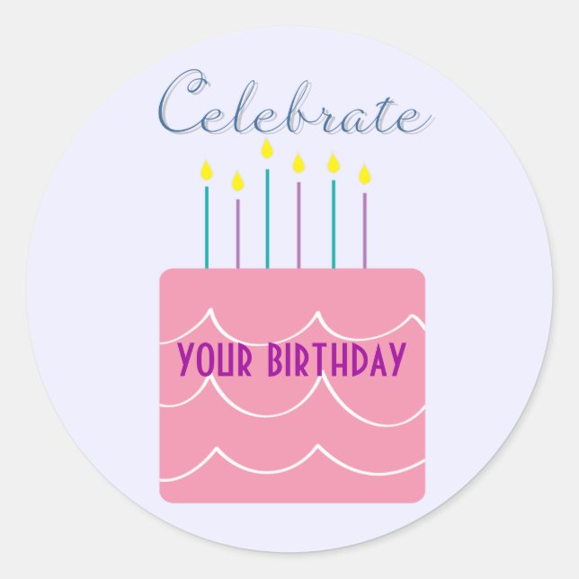 Celebrate Birthday Stickers (Front)
