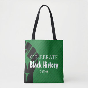 CELEBRATE BLACK HISTORY 247365 Personalised Green Tote Bag