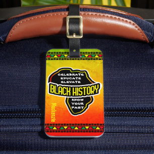 Celebrate Black History African Map Luggage Tag