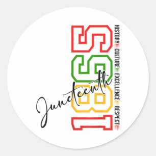 Celebrate Black History Juneteenth African America Classic Round Sticker