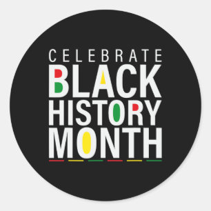 Celebrate Black History Month - African Civil Righ Classic Round Sticker